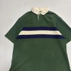 L.L. Bean ポロシャツ　ボーダー　グリーン