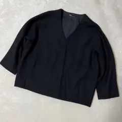 plage プラージュ Vネック プルオーバー ドルマンスリーブ ブラック