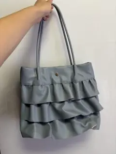 SHOO-LA-RUE　フリルトートバッグ　ブルー
