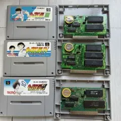【中古電池交換済み】スーパーファミコンソフト キャプテン翼 3本まとめ売り