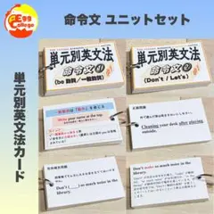 【命令文】単元別英文法カード　中学生　テスト　復習　予習　試験　参考書