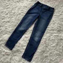 【美品】ユニクロ　パンツ　子ども　140cm キッズ　ブルー
