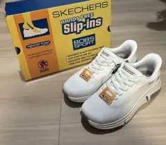SKECHERS BOBS SPORT スリッポン ホワイト