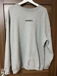 VETEMENTS ヴェトモン ロゴ スウェット グレー