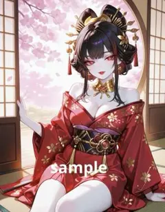 AIイラスト　美女 L版サイズ 1点物 C25