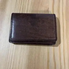 sot ブラウンレザー二つ折りカードケース