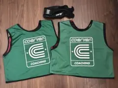 クーバーコーチング　ビブス2枚・ヘッドガードのセット