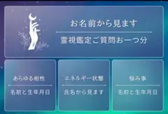 霊視鑑定　ご質問お一つ分　鑑定書
