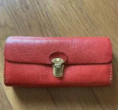 HERZ アコーディオン　ロングウォレット　レッド