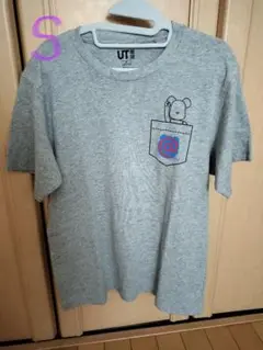 ユニクロ　ベアブリックコラボTシャツ　Sサイズ　半袖　グレー