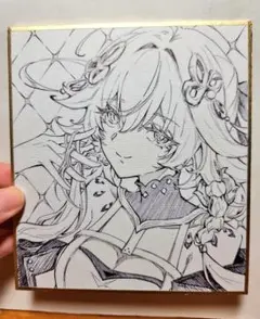鳴潮 長離 手描き イラスト 色紙