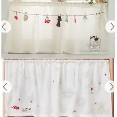 限定商品　カフェカーテン　ジブリ　2枚セット　魔女の宅急便　ハウルの動く城