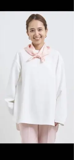 《新品未使用》yori ダブルクロスTeeブラウス ホワイト