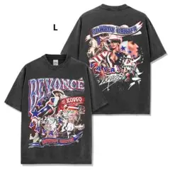 ビヨンセ COWBOY CARTER 両面プリント ヴィンテージ加工 半袖 L