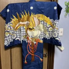 七五三 着物 男の子 5歳 鷹? 鷲 刺繍入り着物