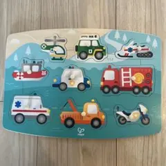 Hape 乗り物パズル　木製　幼児パズル