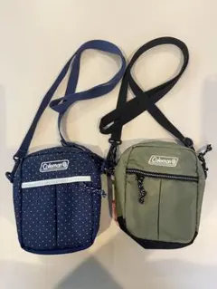 Coleman ショルダーバック　ネイビー・オリーブ　2個セット