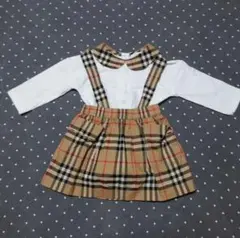 BURBERRY ベビー 襟付き長袖ボディ+スカートセット 9m