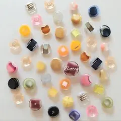 涼し気な飾りボタン(シルバー3個のみ裏足カット)