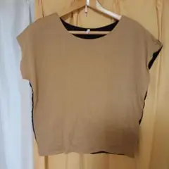 ELLE 半袖Tシャツ ベージュ・黒 JCKJM-11039