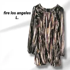 fire los angeles ストライププリーツ長袖チュニック　L