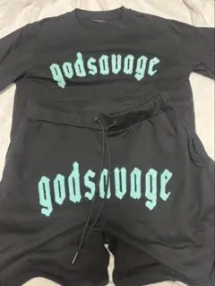 godsavage ブラック セットアップ Lサイズ