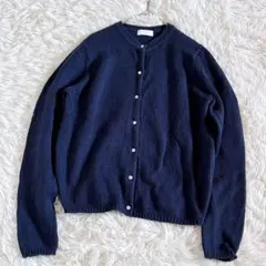 24SS✨美品　ボールジィ　ブラッシュドコットンポリエステルカーディガン　S　紺