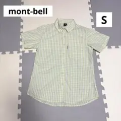 mont-bell チェック柄 半袖シャツ Sサイズ