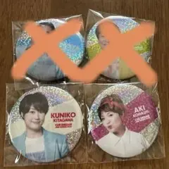 cuedreamjamboree 缶バッジ 北川久仁子、小橋亜樹