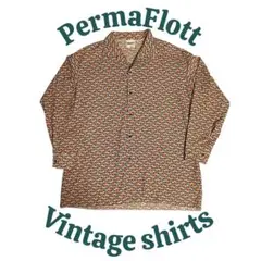 USED古着　PERMAFLOTT 総柄 オープンカラーシャツ メンズ 43L
