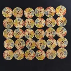 ウッドボタン 30個セット もみじ