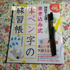 2023年 30日で上達!書き込み式筆ペン字の練習帳 1.2度使用した筆ペン付き
