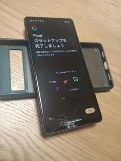 Google Pixel 7a 黒 ケース付き　画面割れ