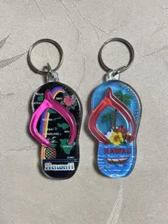 ②昔のハワイのおみやげキーホルダー 2個セット