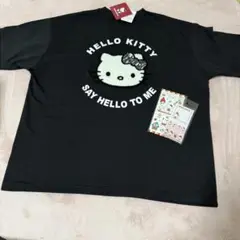 大きいサイズ キティ 新品 未使用 半袖 Tシャツ サガラ刺繍 【オマケ付き】