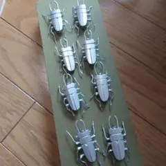 竹製箸置き　クワガタ　銀　8個