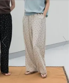 リネンレーヨンドットイージーパンツ