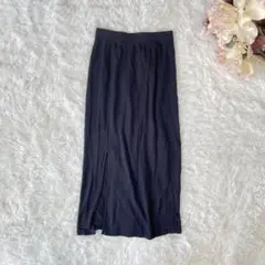 UNIQLO ウルトラストレッチアクティブマキシスカート（S）ネイビー系