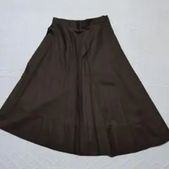 ALPHA CUBIC ダークブラウン フレアスカート