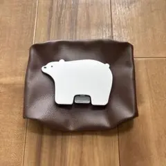 未使用　クマ型おしりふきケース ブラウン