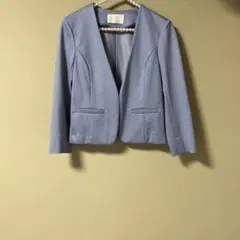 anySiS ノーカラージャケット M ライトブルー