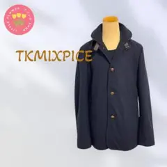 1022【TKMIXPICE】チェスターコート メルトン 保温性 ベルト 通勤