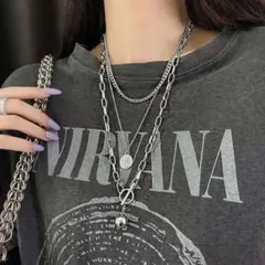ボールコイン 3連ネックレス メンズ レディース 韓国 アクセサリー