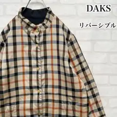 リバーシブル♡DAKS ダックス ハウスチェック 中綿 ボタン コート 9 M