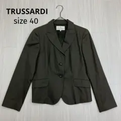 ◆ TRUSSARDI トラサルディ コットン テーラードジャケット 40