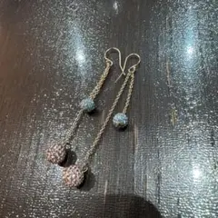 ハンドメイドピアス　スワロフスキー