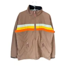 レトロ　90s　ナイロンジャケット　HANG TEN　ブラウン　Sサイズ