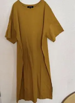 訳あり✨アンタイトル　ワンピース　3L マスタード　イエロー　Tシャツワンピ