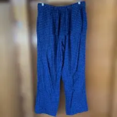 美品　スタイリスト私物風　OLD NAVY ワイドパンツ Lサイズ 青チェック