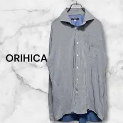 オリヒカ ORIHICA 長袖ストライプシャツ L シンプル 通勤 ⭐︎467